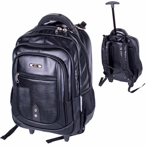 Zaino Trolley Viaggio Lavoro Borsa Valigia Bagaglio a Mano in Eco Pelle  Porta PC | eBay