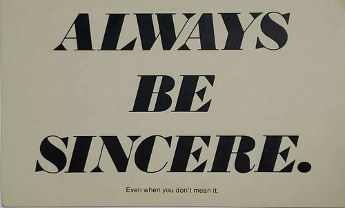 Postcard Always Be Sincere Even when you don’t mean it Greetings Vintage B1 - Picture 2 of 3