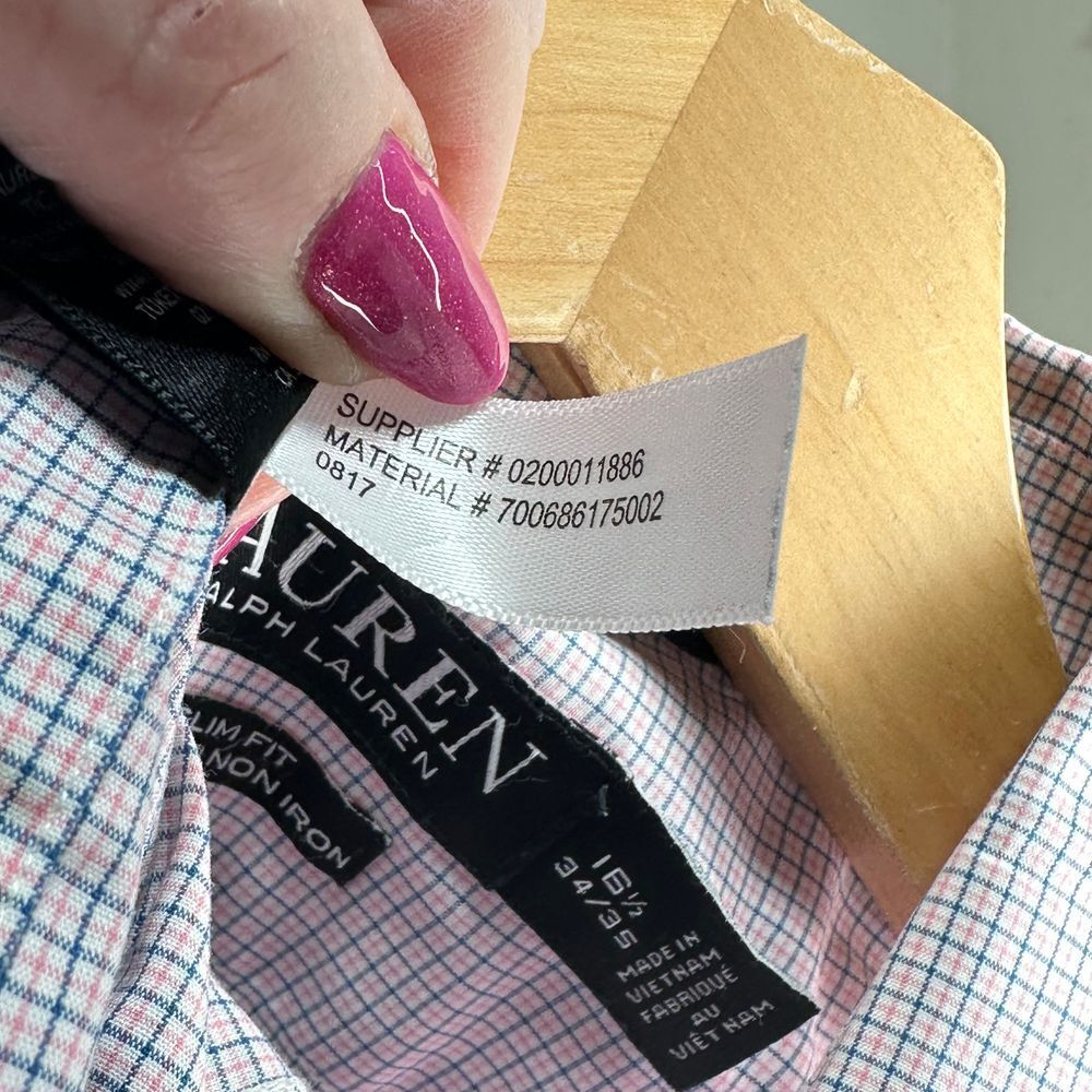 Lauren Ralph Lauren Black Label Slim Fit Stretch Non Iron Dress Shirt 16.5 34/35 thumbnail 5