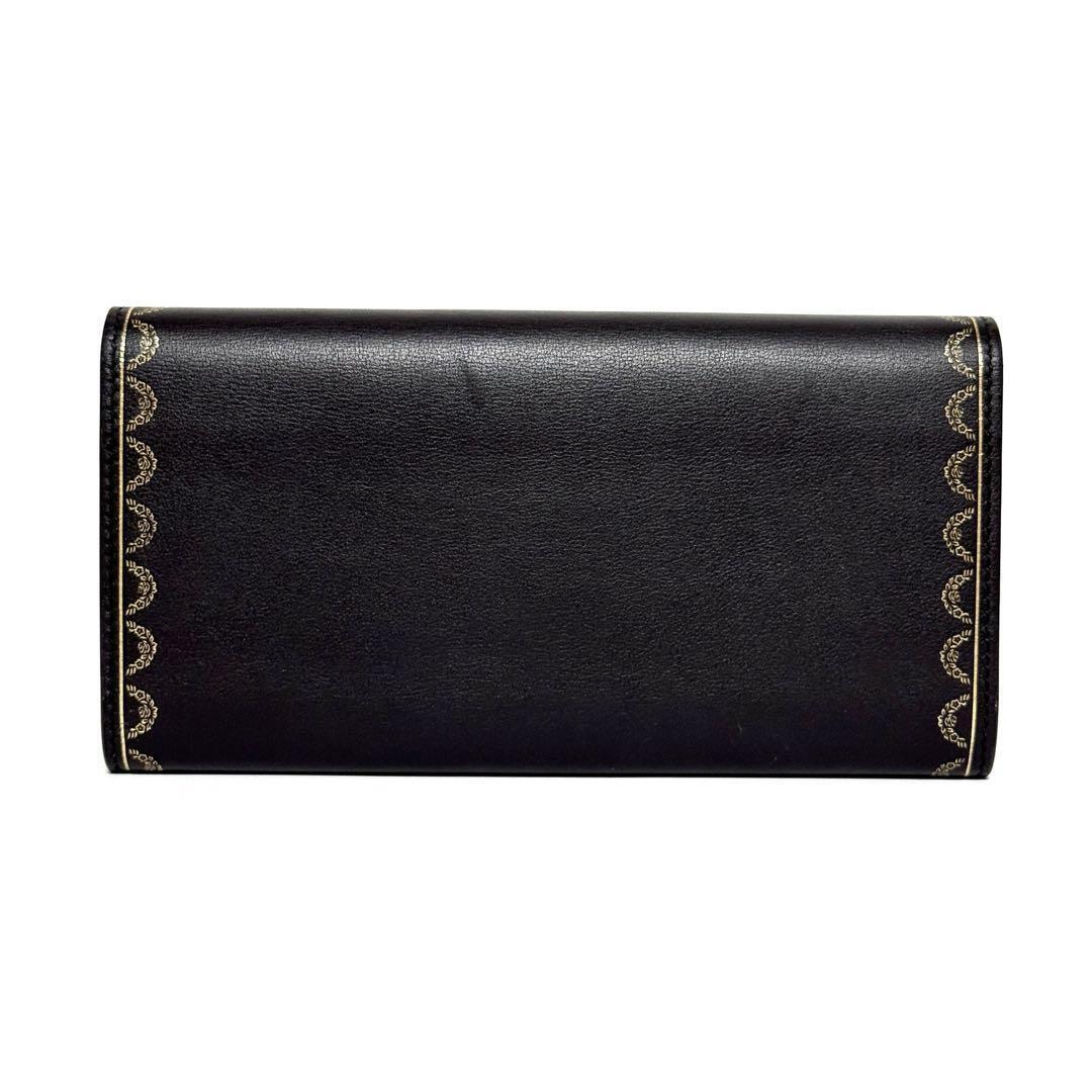 Cartier Women's Wallet Long Wallet Garland Leather Black | eBay