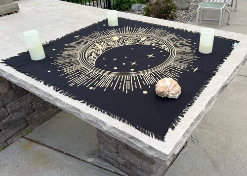 "Tela de altar tarot brujería mesa cubierta decoración de pared arte de pared 36"" X 36" - Imagen 9 de 9