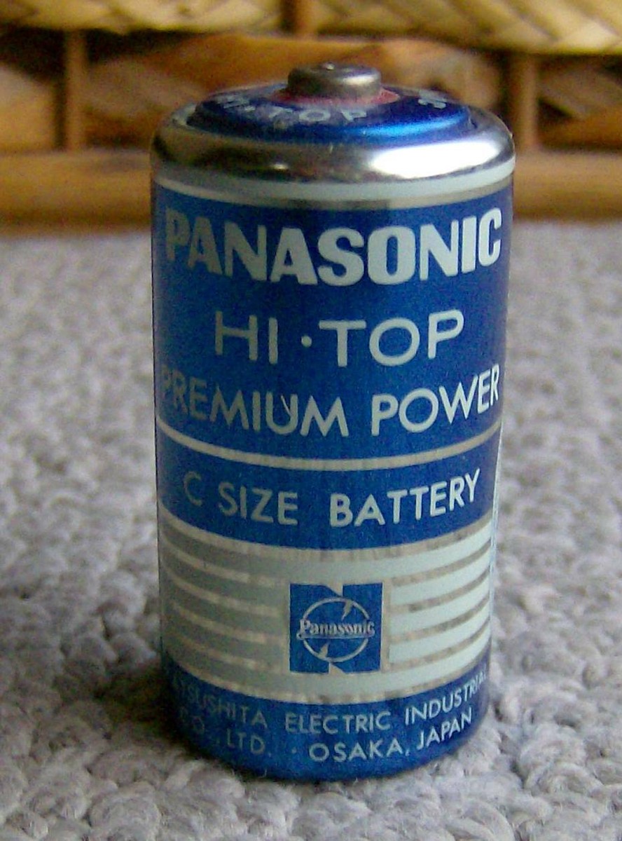 RARE vintage 1960s PANASONIC battery Osaka, Japan C-cell