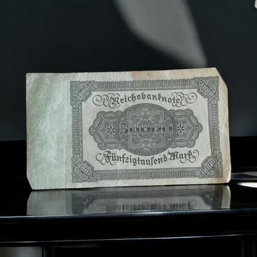 1922 Rare Ancient Germany 50000 Mark Bank Note B05915802 Antique World Paper - Picture 2 of 2