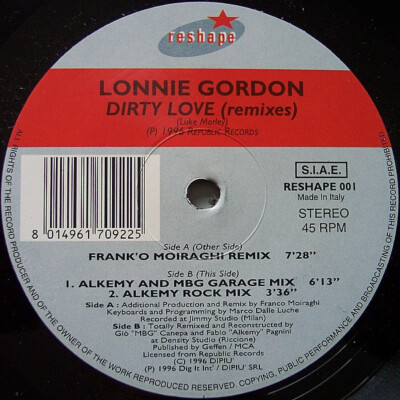 Lonnie Gordon - Dirty Love (Remixes) (2x12'') (Very Good Plus (VG+)) - 262364740