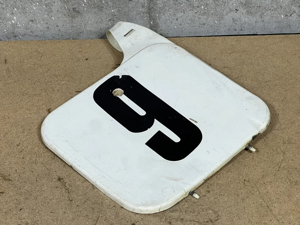 Placa de numeración delantera original OEM genuino 1990 1991 Honda CR500R CR250R CR125R Foto 2 de 4