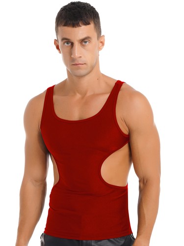 Men's Hollow Out Tank Tops Muscle Shirt Bodybuilding Vest Gym Workout T-Shirts - Picture 22 of 37