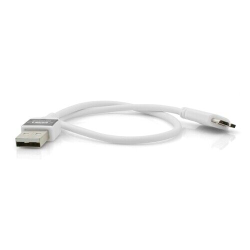 30 CM High Speed Micro USB 3.0 Cavo Doppio Ladegeschwindigkeit IN Bianco - Foto 1 di 2