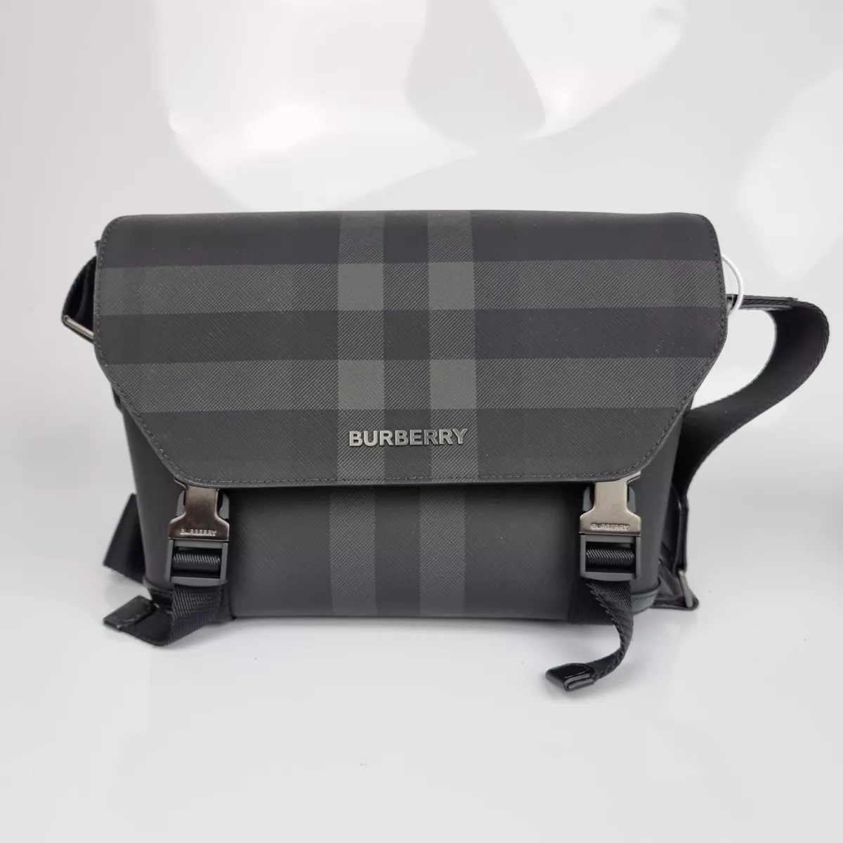Burberry check canvas crossbody bag sale