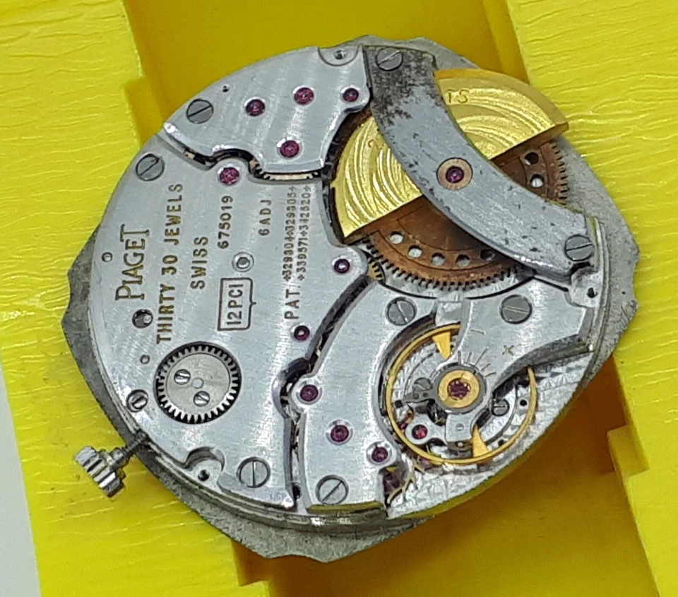 PIAGET 12PCI MOVEMENT AUTOMATIC DATE SWISS 30 J WATCH RARE WORKING! ULTRA THIN - Image 4 of 4