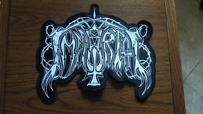 IMMORTAL OLD LOGO,# 2,SEW ON WHITE EMBROIDERED LARGE BACK PATCH