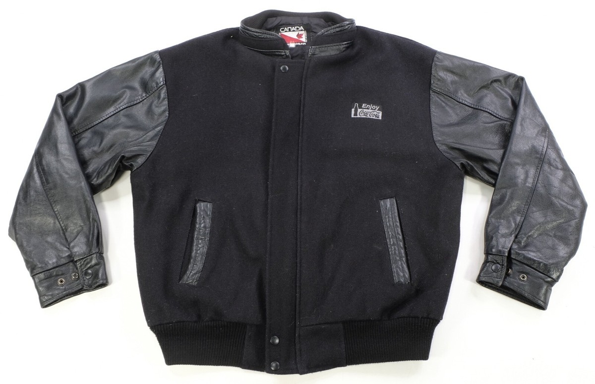 Rare VTG CANADA SPORTSWEAR Enjoy Coca-Cola Wool Leather Varsity 
