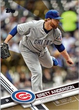 2017 Topps Update Gold #US280 Brett Anderson 0111/2017 Chicago Cubs