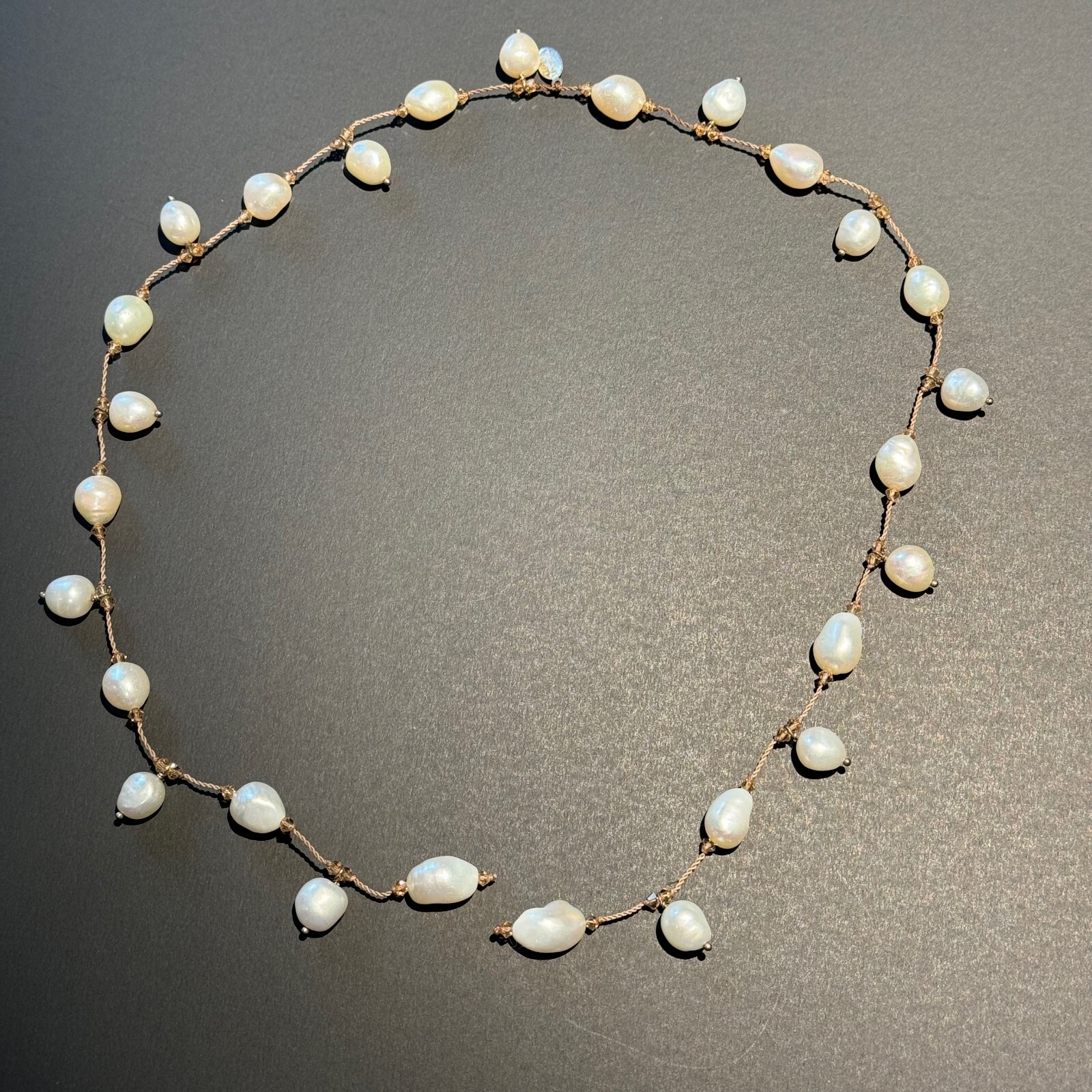 Margo Morrison 21-inch Freshwater Pearl and Swarovski Crystal Necklace