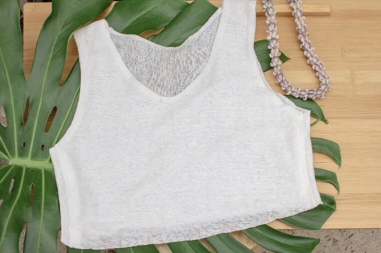 Size S Lisa’s Linen Tank Top Cream Layer Cream Camisole Organic Handmade New - Image 3 of 4