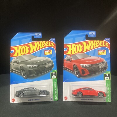 2022 Hot Wheels Audi Lot Of 2 Audi RS E-TRON GT Red & Gray Green Speed