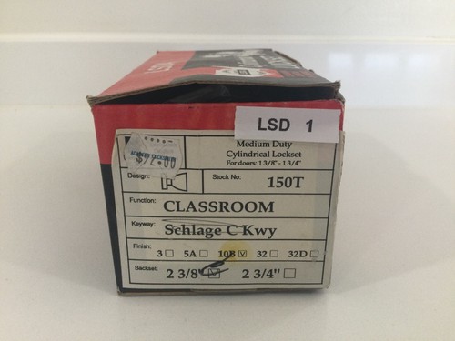 LSDA 100 Series classroom Commercial Cylindrical Lockset 150T 10B - Picture 7 of 12
