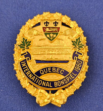 Quebec International Bonspiel 1960 QUEBEC CITY Quebec Canada Wreath Curling Pin