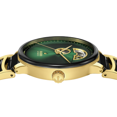 Rado Centrix Automatic Open Heart Stainless Steel Green Dial Men