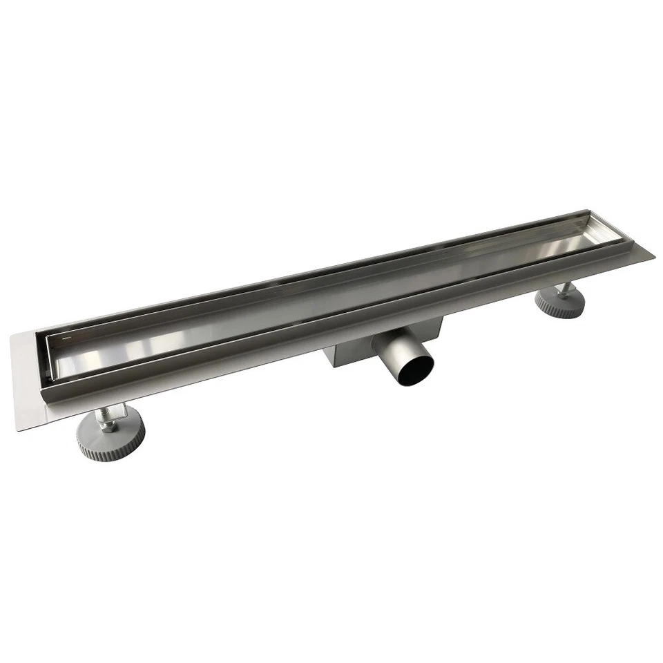 Canalettta doccia in acciaio inox 2-in-1 canalina scarico a pavimento40-150cm - Immagine 2 di 4