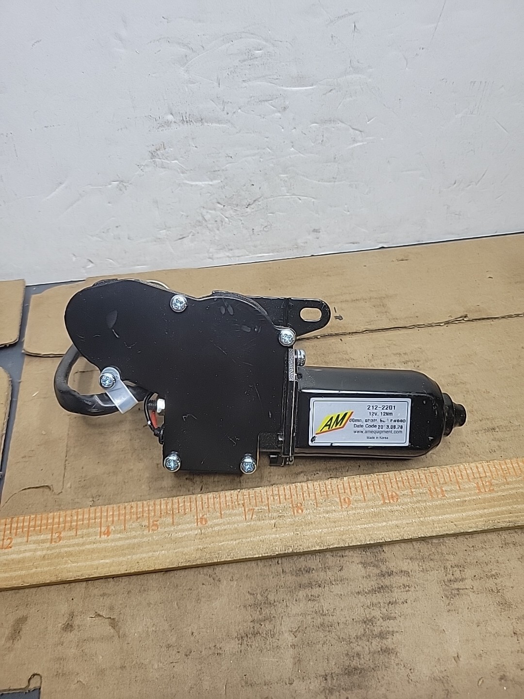 1) AM Equipment 212 Series DC Gear Motor Assembly 12v 212-2201 50mm Shaft