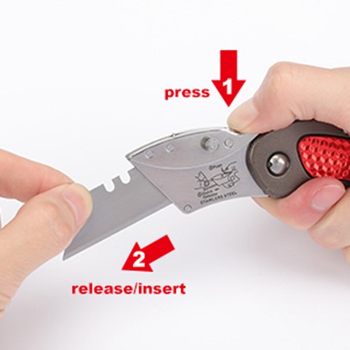 6PC Folding Utility Knife Pocket Knife Box Cutter W/Back Lock Quick Change Blade - Picture 9 of 11