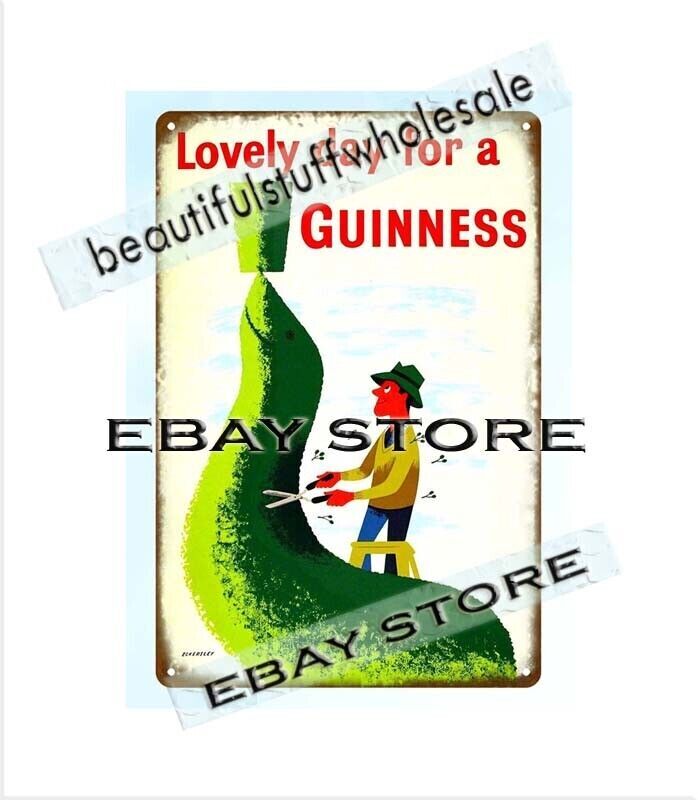 lodge cafes advertising walls Loveyly day for Irish stout Beer Seal tin sign