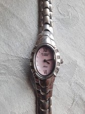 Armitron Now 18mm Silver Tone MOP Dial Quartz Watch w/Bracelet  new Battery