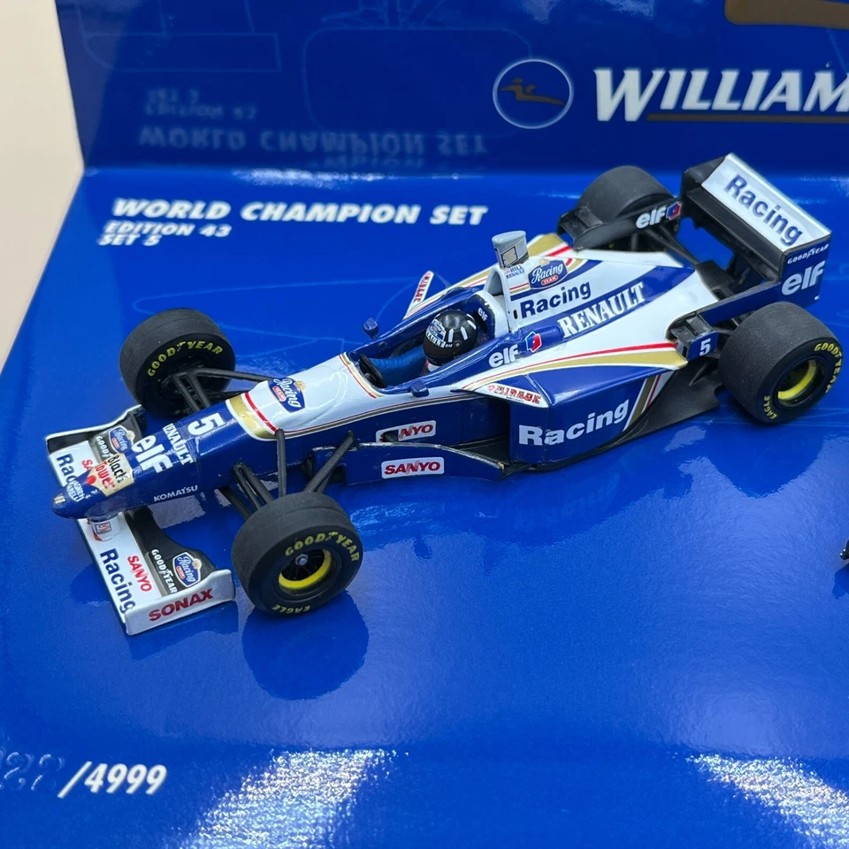 MINICHAMPS 1/43 Williams FW18 FW19 Hill Villeneuve World Champion Set 402969701 - Image 3 of 4