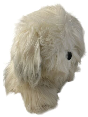 Vintage 1985 Commonwealth zotteliges Schaf Hund weiß grau üppig Plüsch 16 Zoll L süß flauschig - Bild 2 von 17