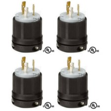 NEMA L5-20 Grounding Locking Plug, 20A 125V AC, 2 Pole 3 Wire, cUL Listed