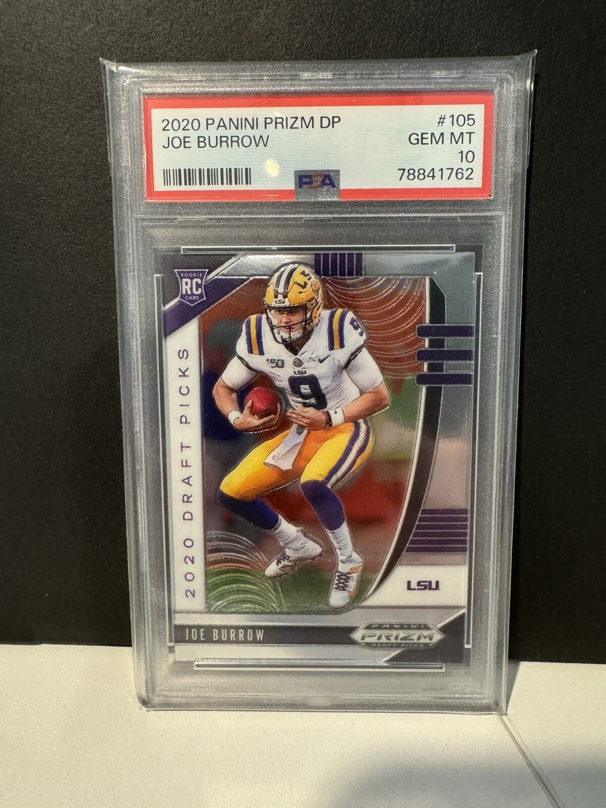 2020 Panini Prizm Draft Picks Joe Burrow Rookie PSA 10