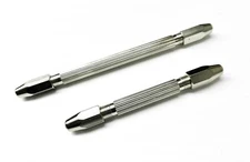 2 Pin Vices Double End Pin Vise 2 Chuck Hand Tool 3.5" & 4" Lengths -Set of 2 