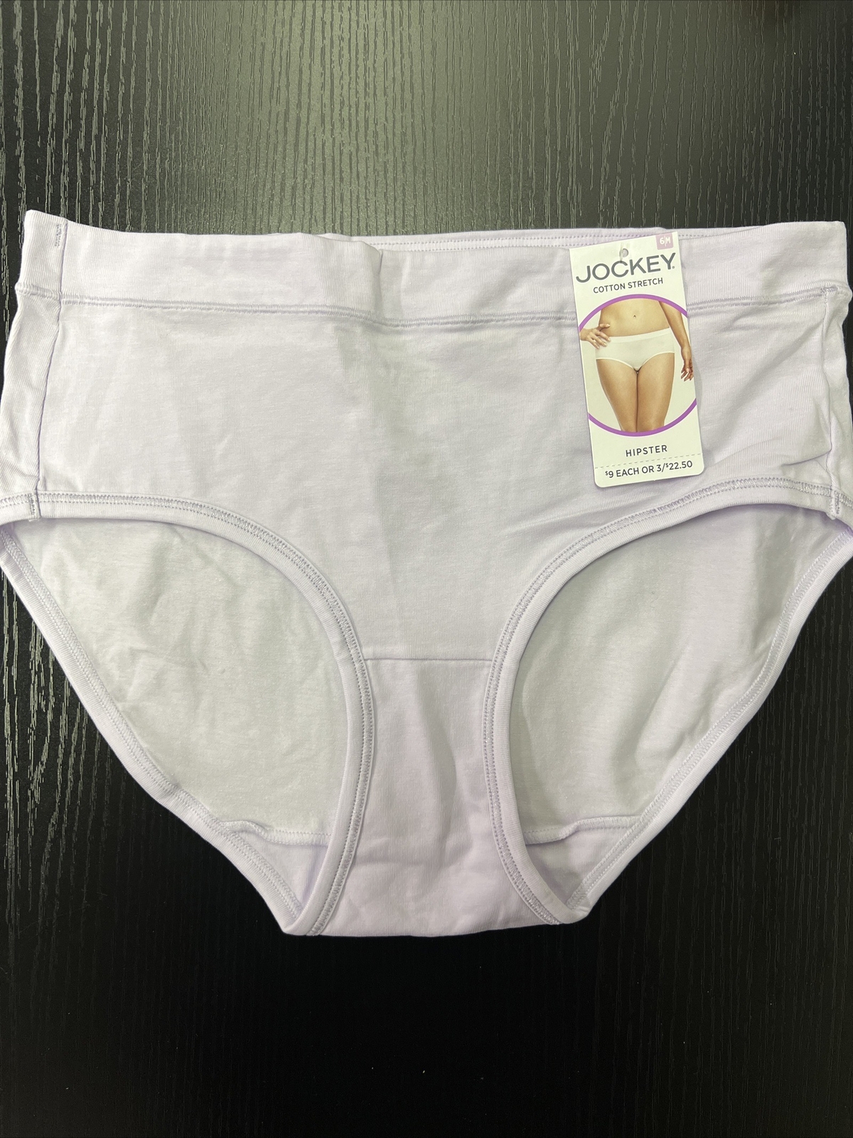 3Pack Women's Jockey Hipsters Cotton Stretch Comfort Underwear, Size 6