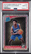 2018 PANINI DONRUSS OPTIC CHOICE #162 SHAI GILGEOUS-ALEXANDER ROOKIE RC PSA 10