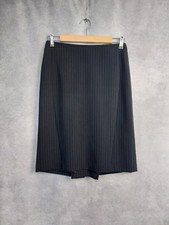 HOBBS SKIRT SIZE 10. BUSINESS/WORK WEAR. PINSTRIPE IN CHARCOAL. GC