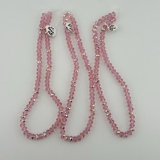 216 Piece Swarovski Crystal Light Rose AB Pink Briolette/Donut 5040 Beads 6mm