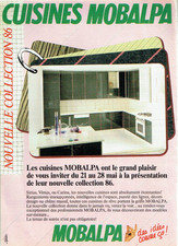 Publicité Advertising 0825  1986  Mobalpa  cuisines equipées