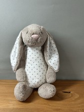 Jellycat Medium Starry Bashful Bunny Beige And Cream/White With Stars