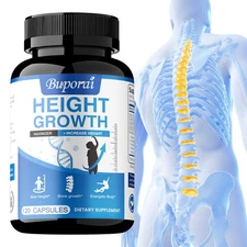 Height Growth - Increase Bone Growth Adults, Teens & Kids, Calcium, Vitamin D3