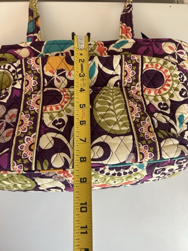 Vera Bradley Mandy Tote Bag Plum Crazy Purse 5 Piece Lot - Picture 9 of 17