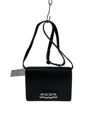 Alexander McQueen Crossbody Bag / Leather / Black / Solid Color / Silver