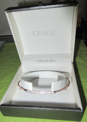 CRISLU adjustable wrap bracelet 14 K Gold over Sterling Silver New w Box PERFECT