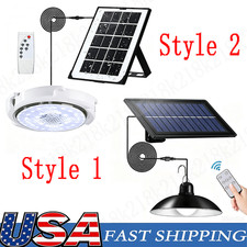 Solar Pendant Hanging Light Dimmable Indoor Outdoor Garden Yard Shed Flood Lamp