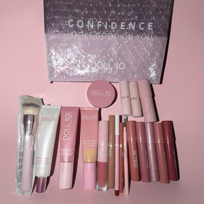 NEW DOLL 10 LOT 19 pc Foundation Primer Lip Crayon Gloss Moisturizer tinted Glow
