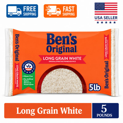 Enriched Long Grain White Rice Parboiled Rice 5 LB Bag by BEN'S ORIGINAL