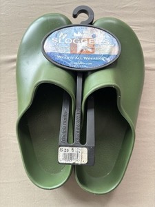 Sloggers Made In The USA Waterproof Slip Ons In Green Size 6 NWT
