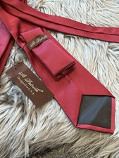 St Patrick Tie  Hanky Dark Burgundy Men's 58" Microfiber NWT