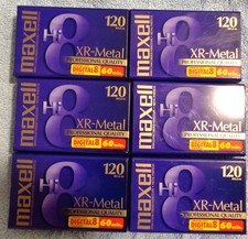 Lot Of 6 Maxell XR-Metal 120 Professional Quality Digital Hi 8 mm Video Tapes
