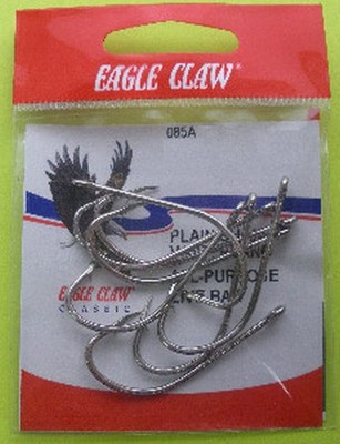 Eagle Claw 85A #3/0 8CT Nickel Beschichtet Haken