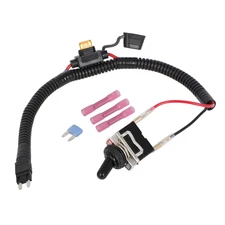 Universal ATM Mini Fuse Bypass Switch Kit w/ Rocker Toggle & Waterproof Cover